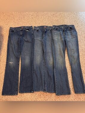 The Children's Place Boys Dark Blue Denim Jeans - Set of 3 “Play pants”